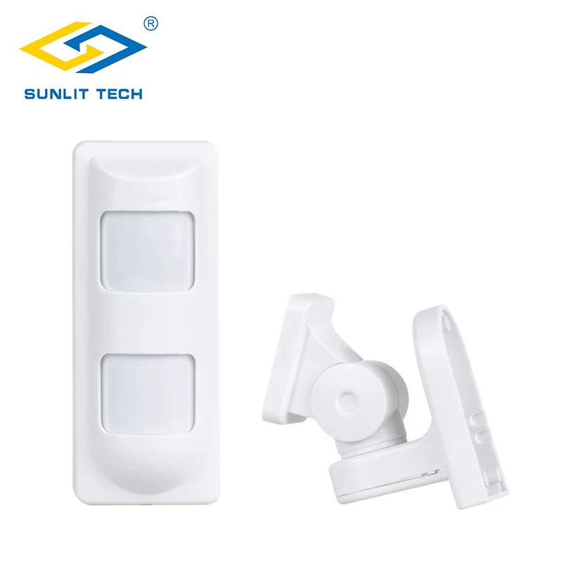 1/2pc Outdoor Waterproof IP65 Wireless PIR Motion Sensor Dual Tech Built-in Rechargeable Battery 433MHz EV1527 Code ,Pet Immune