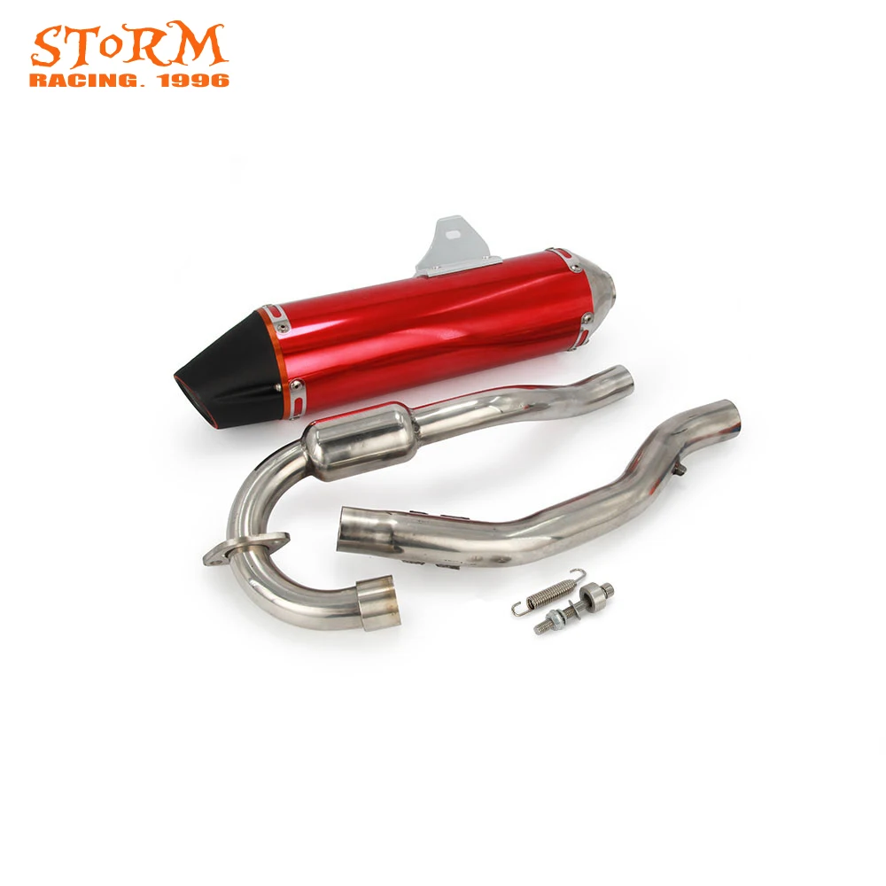 Red Complete Rear Exhaust Pipe Muffler Silencer System For Honda CRF230F CRF150F CRF23F 150F 2003 04 05 06 07 08 09 10 11 12 13