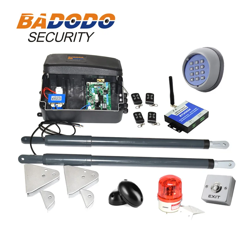 with fingerprint keypad optional automatic swing gate opener gate actuators kit 12VDC 200kg per leaf