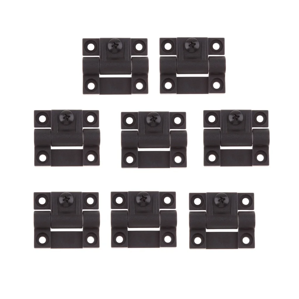 8 Pack Adjustable Torque Position Control Hinge with Holes, for Southco E6-10-301-20 Series , Black