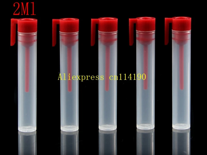 5000pcs/lot Black red colors 2ML Mini Perfume Sample Vial Perfume bottle Plastic Vial , 2CC Test Bottle Empty Refillable Bottles