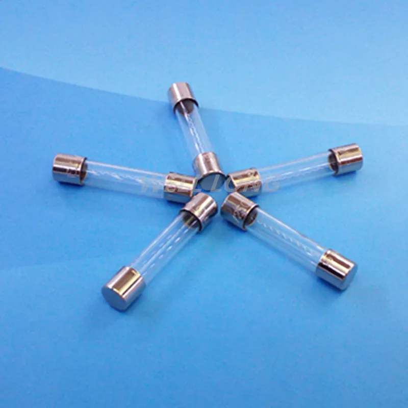 (5 pcs/lot) T6.3A 250V 6x30mm Slow Blow Glass Tube Fuse, UL VDE RoHS Approved,6.3A 6.3Amp.