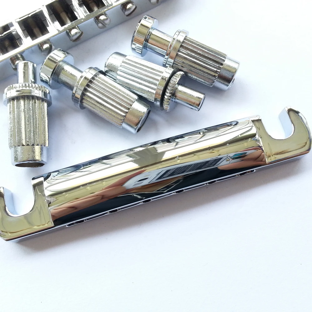 1 Set Chrome Silver Tune-O-Matic LP SG Electric Guitar Bridge And Tailpiece For Epi MADE IN KOREA