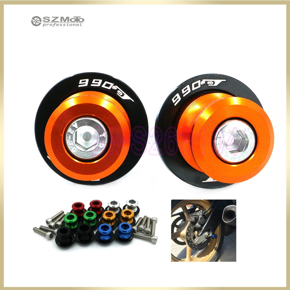 For KTM 990 SMT 990SMT 2009-2013 2012 2011 2010 Motorcycle Accessories Swingarm Spools slider M10 stand screws
