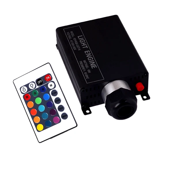 24Key RF Remote RGB LED Light Engine 16W Fiber Optic led light engine Optic Fiber Lights Driver AC100-265V input