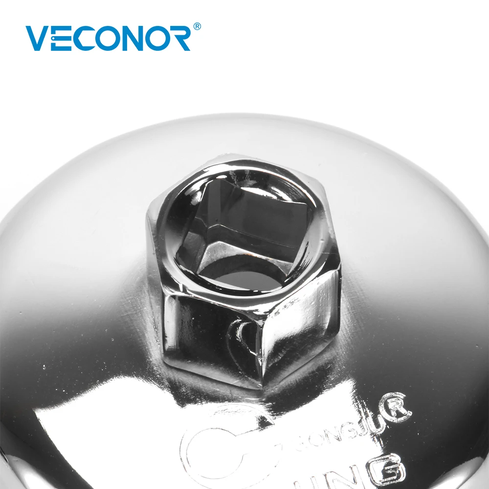 Veconor 1/2 "Quadrato Dr. Acciaio 86mm-87mm Chiave per Filtro Olio Tappo Strumento di Rimozione 16 Flauti Universale Per Volvo BMW