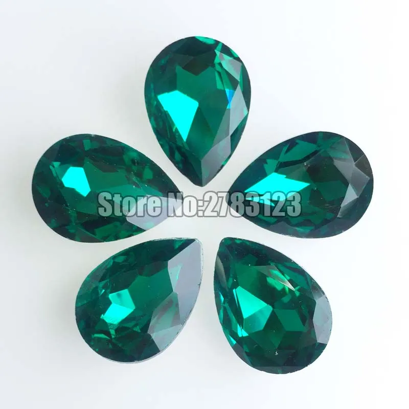 

Factory sales DR Malachite green pointback good quality AAA+ Glass Crystal loose rhinestones Nail/ clothing accessories SWSP014