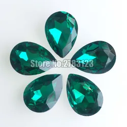 Vendite della fabbrica DR Malachite verde pointback di buona qualità AAA + Cristallo di Vetro allentati rhinestones Del Chiodo di trasporto/accessori di abbigliamento SWSP014