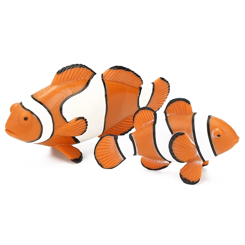 Marine Underwater World Animal Clownfish Tropical Fishes Sea World Gift Souvenir for Children Lovely Clown Fish Decor Model