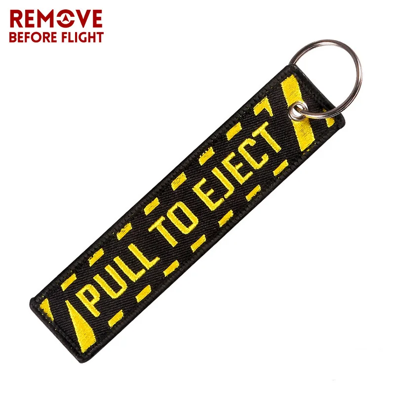 Keyring Pull To Eject motorcycle keychain Embroidered Aviation Gift Keychain Gift key Tags OEM sleutelhanger auto llavero moto