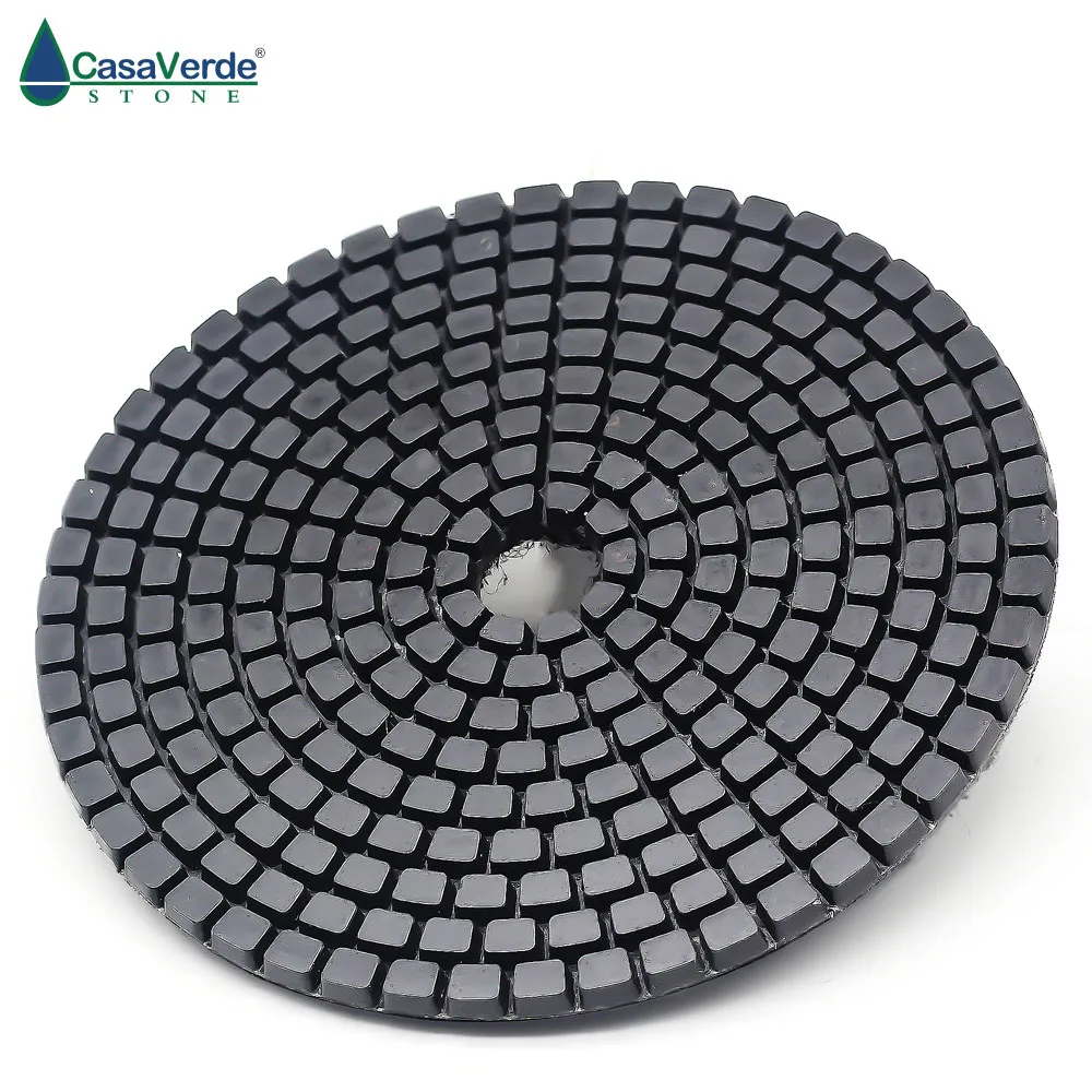 2pcs/set 4 inch 100mm Black Buff Pads Resin Bond For Granite Marble Ceramic Stone Polishing