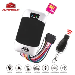 Rastreador GPS para carro, gsm localizador gps, ip66 à prova d'água, controle remoto, motor de corte, geofence, aplicativo web gratuito, tk303g