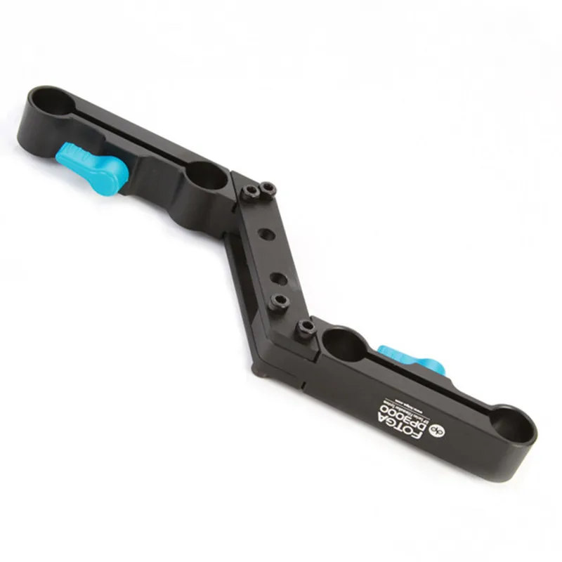 

FOTGA Camera Offset Raiser DP3000 Z-Shape Railblock Clamp Mount Bracket for 15mm Standard Rail Rod Camera Rig Set Shoulder Rigs