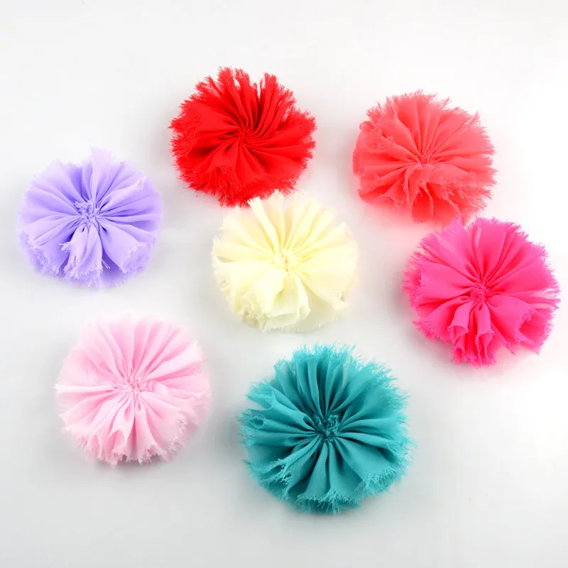 20 cái/lốc, 3 inch ballerina flowers, vải hoa, shabby voan hoa