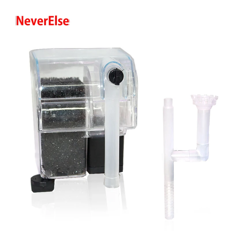 

Quiet Aquarium Filter with Oil Skimmer External Hanging 3-in-1 Filtration Oxygen Aeration Clearing Oil Film Fish Tank Waterfall