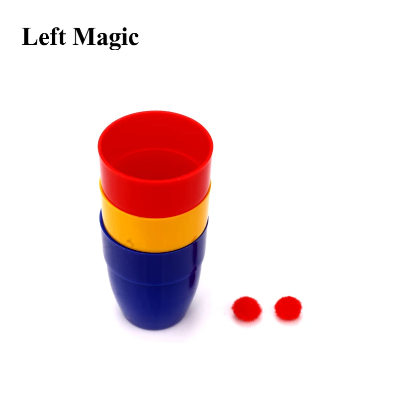 1 Set Magic Three Cups And Balls Magic Tricks Many Size Close Up Stage Magic Props Magician Magic Kids Toys Mentalism G8122