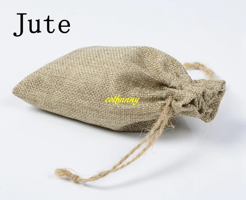 1000pcs/lot Fast shipping 10x15cm cotton & jute drawstring pouches bags storage gift Packaging bags