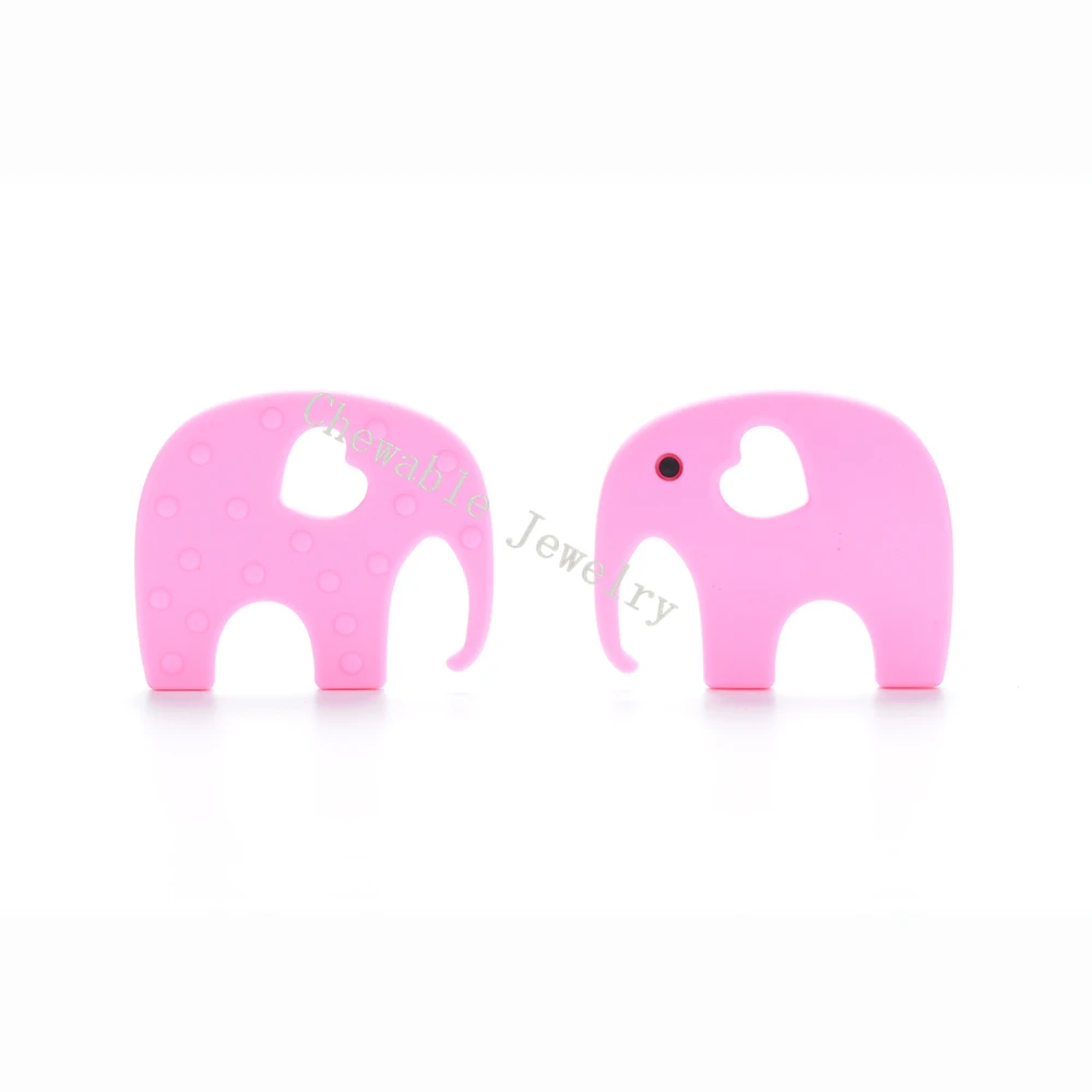 LOFCA Wholesale Fashion Elephant 1pcs silicone pendant BPA Free Food grade Silicone pendant jewelry Jewelry Necklace Accessories image 5
