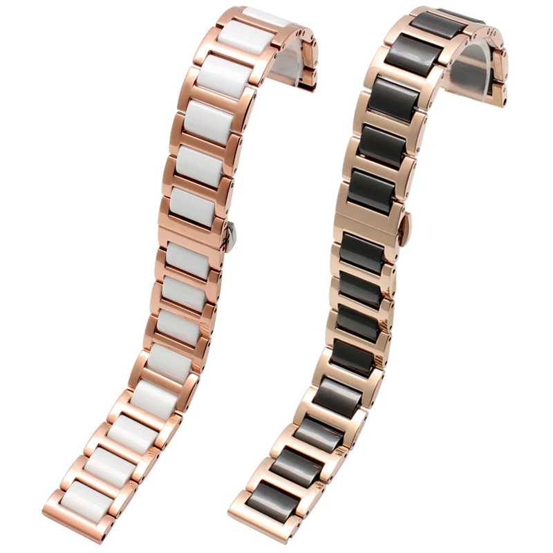 high quality Ceramic bracelet For Fiyta Four-leaf clover waterproof mechanical watchband femal wristband 14mm 16mm 18mm