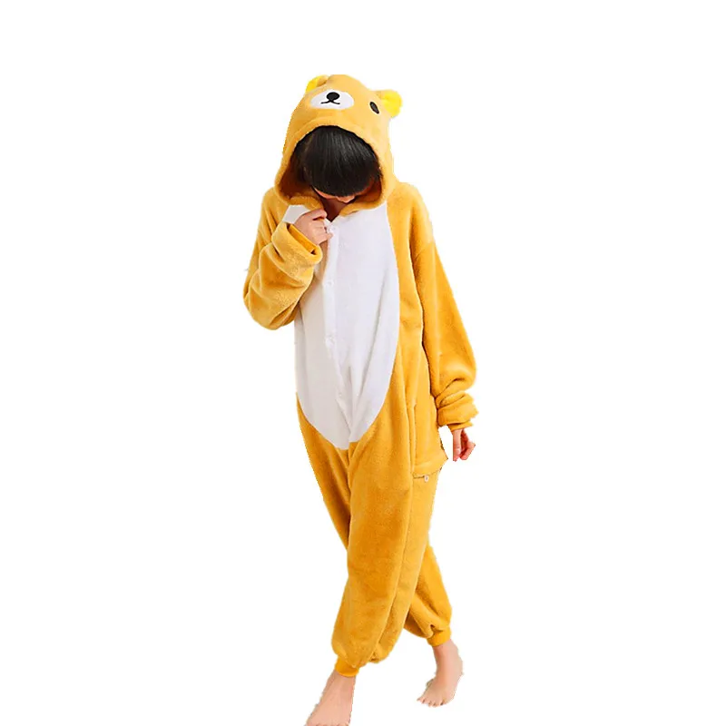 

Rilakkuma Children's Cartoon Kigurumi Cosplay Onesies Costume Kids Onesies Pajamas For Halloween Carnival New Year Party