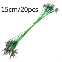 20PCS Fishing Lure Trace Rope with Swivels and Spinner #4