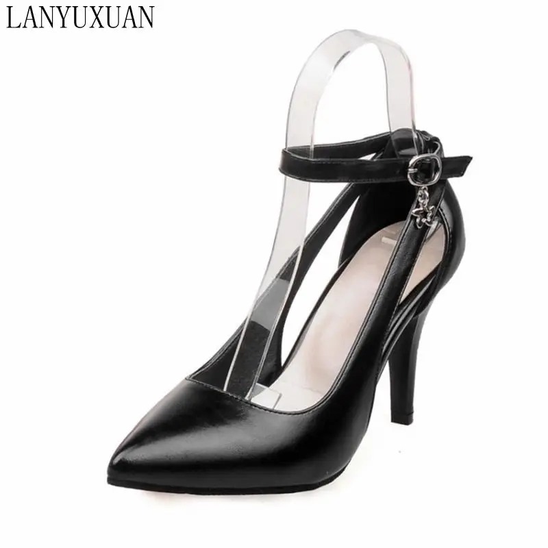 LANYUXUAN Plus. Big Size 34-52 Scarpe Da Donna Nuove Signore di Nozze Vestito Dolce Punta a punta Alti Talloni di Modo Delle Donne pompe E-177