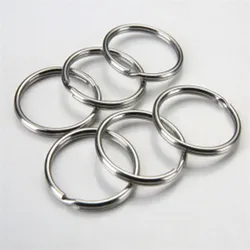 50pcs 12/15/20/25/28/32/38mm Keychain Carabiner Key Ring Fob Finding Fit DIY Pompon Pendant Keyring Accessories Making Supplies
