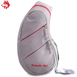 Nylon Sport all'aria aperta escursioni arrampicata sacchetto petto Arancione/Rosso/Blu/Grigio da Uomo Crossbody Spalla escursionismo Sling Bag