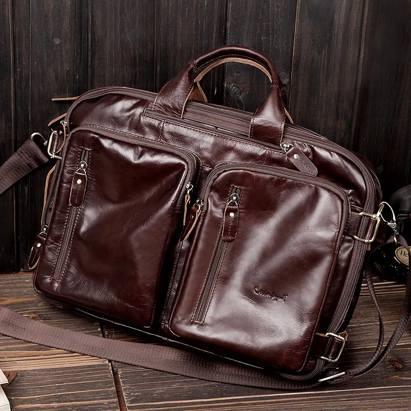 Cobbler Legend Crossbody Bags for men Laptop bag Briefcase Brand Genuine Leather Briefcase For Man Leather Bag Laptop Travel Bag