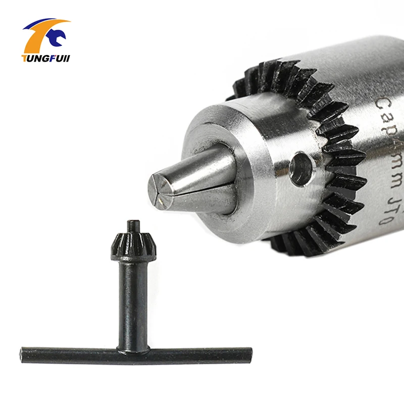 Imagem -03 - Tungfull Motor Drill Chucks 0.34 mm Jto Taper com Chuck Key 3.17 mm Latão mm Aço Mini Motor Elétrico Broca Mandris de Fixação