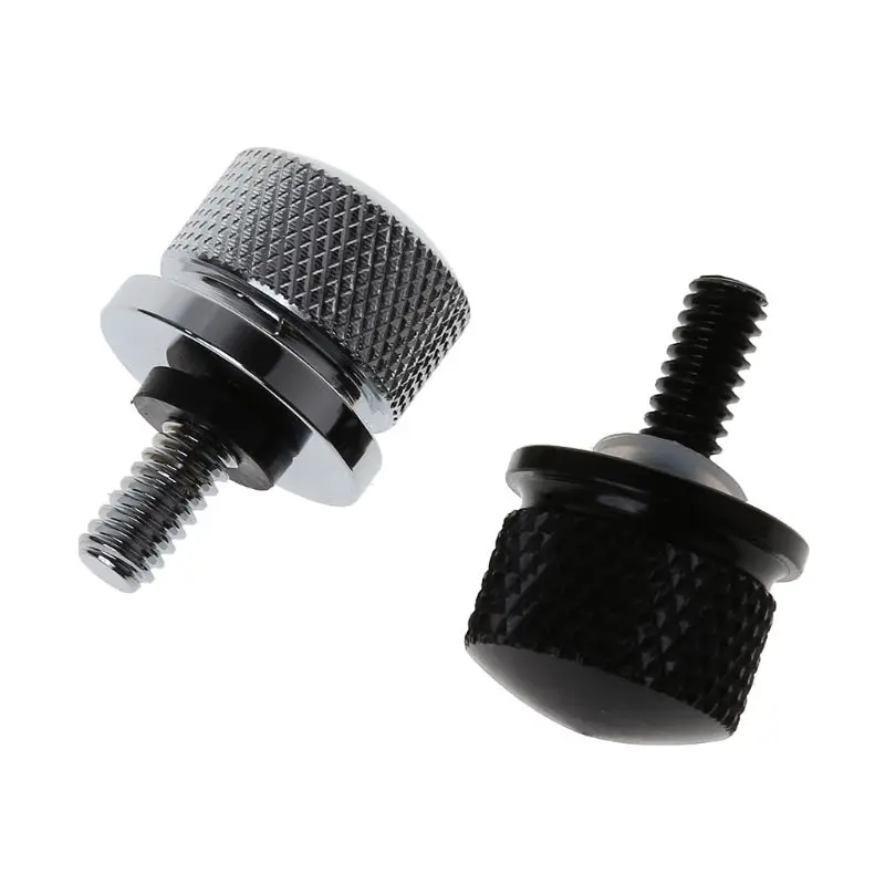 High Quality Black/Silver Aluminum alloy Seat Bolt Billet Round Knurled Large Knob for Harley Sportster Street Glide Motorcycle