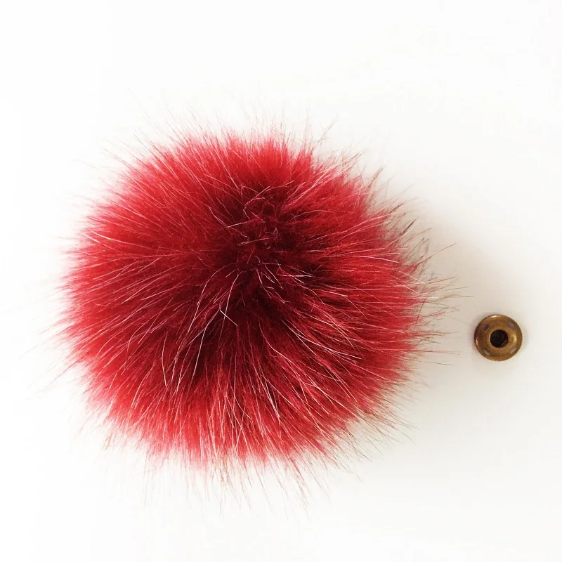 Pompom For Hat Pompom With Snap Button Faux Fur Pompom Hat Accessories