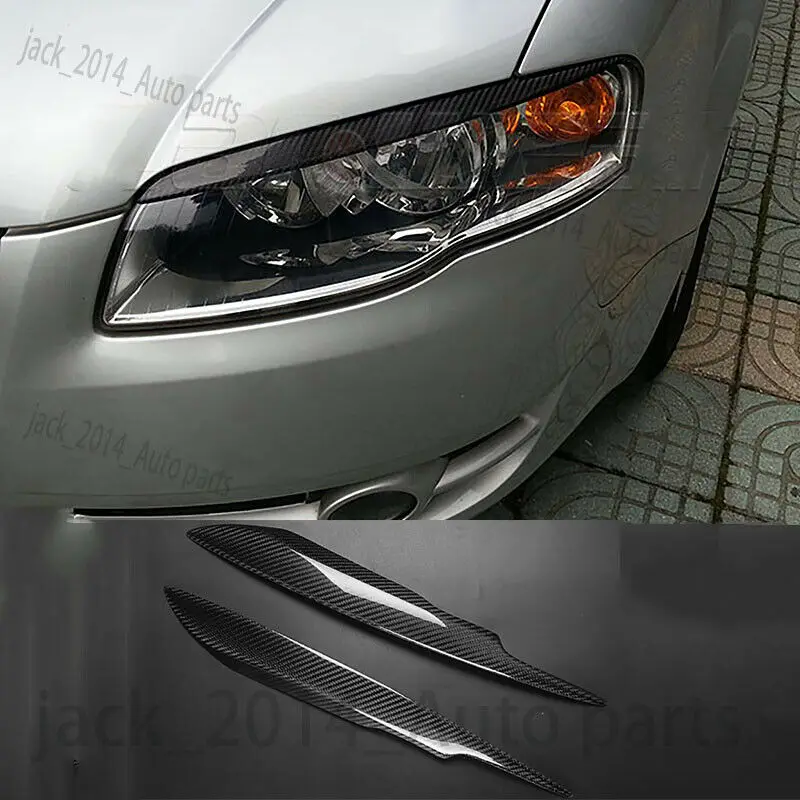 

Чехол для фар из углеродного волокна, 2 шт./набор, для Audi A4 B7 S4 RS4 2005 2006 2007 2008