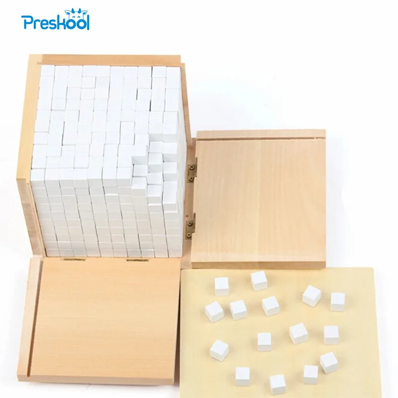 Baby Toy Montessori Volume Box with 1000 Cubes  for Early Childhood Education Preschool Training Kids Toys Brinquedos Juguetes