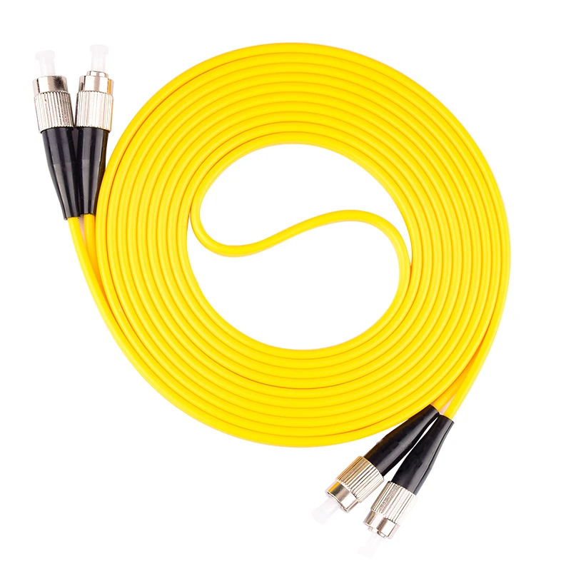 fiber patchcord FC-FC DX 6-10MTR duplex SM 9/125um 3.0mm yellow cable ftth optical fibre jumper DX IL 0.3dB free shipping 20pcs