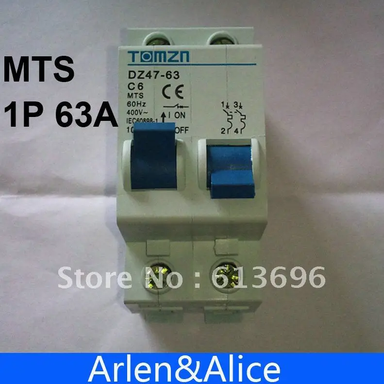 1P 63A MTS Manual transfer switch Circuit breaker MCB 50HZ/60HZ 400~