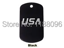 Low price high quality Dog Tag Military ID Cheap Custom Aluminum Laser Engraved Etched USA tags hl80870