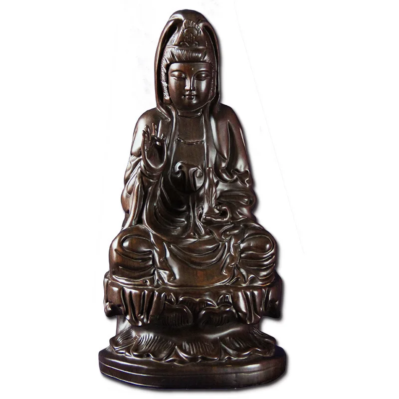 

Shengwei craft African ebony Buddha sitting on a lotus Bodhisattva high-end products for security and peace ornaments