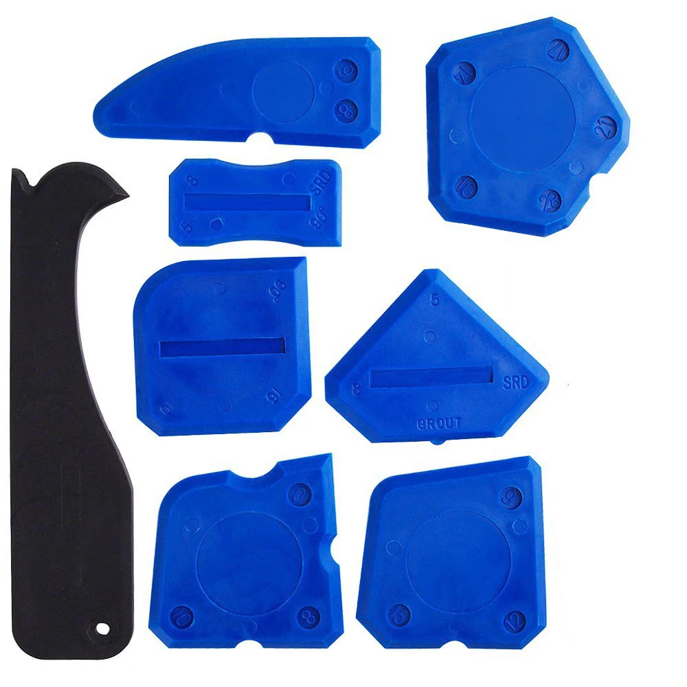 Free Shipping Professional Silicone Finishing Tool 8 Pieces Sealant Tools Caulking Kit Silicone Remover Sealing Tool