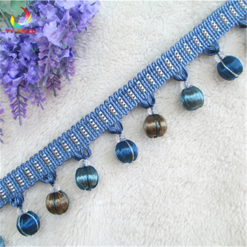 5 Yards Lace Tassel Fringe Cotton Ethnic 4.5cm Lace Curtain Trim Ribbon Sewing Latin Dress Stage DIY Garment Decorative