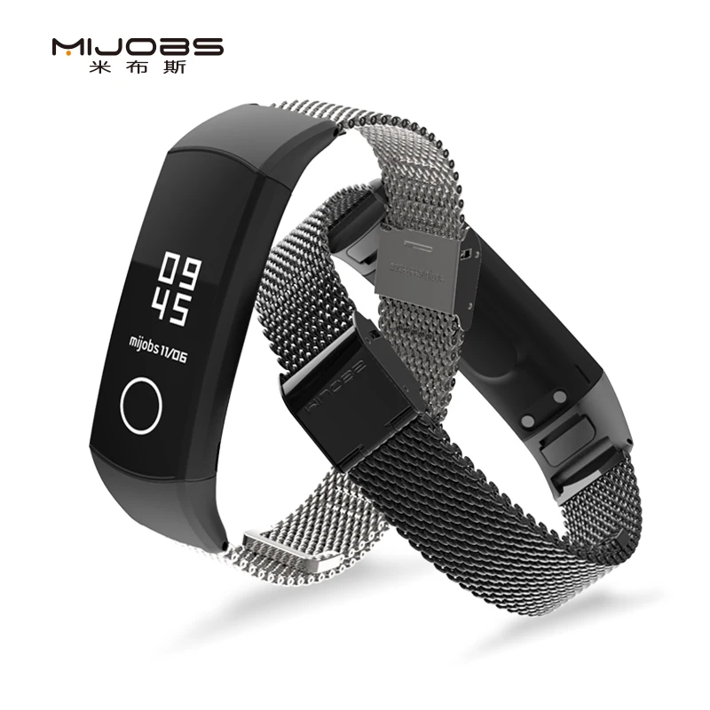 화웨이 아너 밴드 5 4 용 밀라노 메탈 스트랩, 스마트 팔찌 스테인레스 스틸 팔찌 액세서리 아너 밴드 4 스트랩