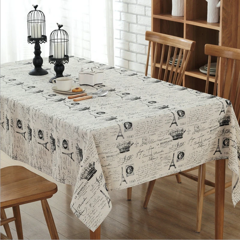 

Cotton and Linen Square Table Cloth, Pastoral Printing Tablecloths, Home Textiles Supplies, High-Quality