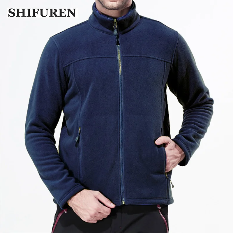 

SHIFUREN Winter Fleece Jacket Men Thermal Warm Male Causal Outerwear Long Sleeve Plus Size M-XXXL Jaqueta Masculina Clothing