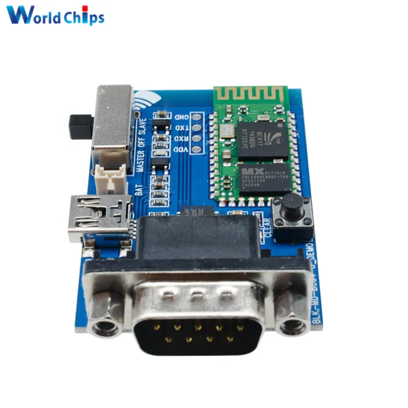 RS232 Bluetooth Serial Adapter Communication Master-Slave 2 Modes 5V Mini USB Bluetooth Serial Port Profile BC04-B