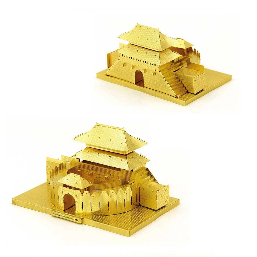 

3D Assembly Models Korea Hwaseong Janganmun Gate Family Game Creative DIY Toy,Metal Iron Laser Cut Jigsaw Building Models Gift