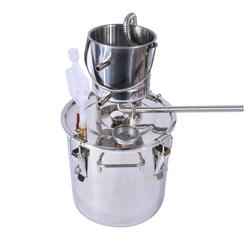 New Arrival 304 Stainless Steel Small household Brewer Cooler 10L Distillation Wine Brandy Fermentation Hydrosol Machine