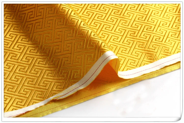 Yellow New fashion jacquard ripstop satin fabric for patchwork,wedding dress,upholstery fabric sofa sewing material
