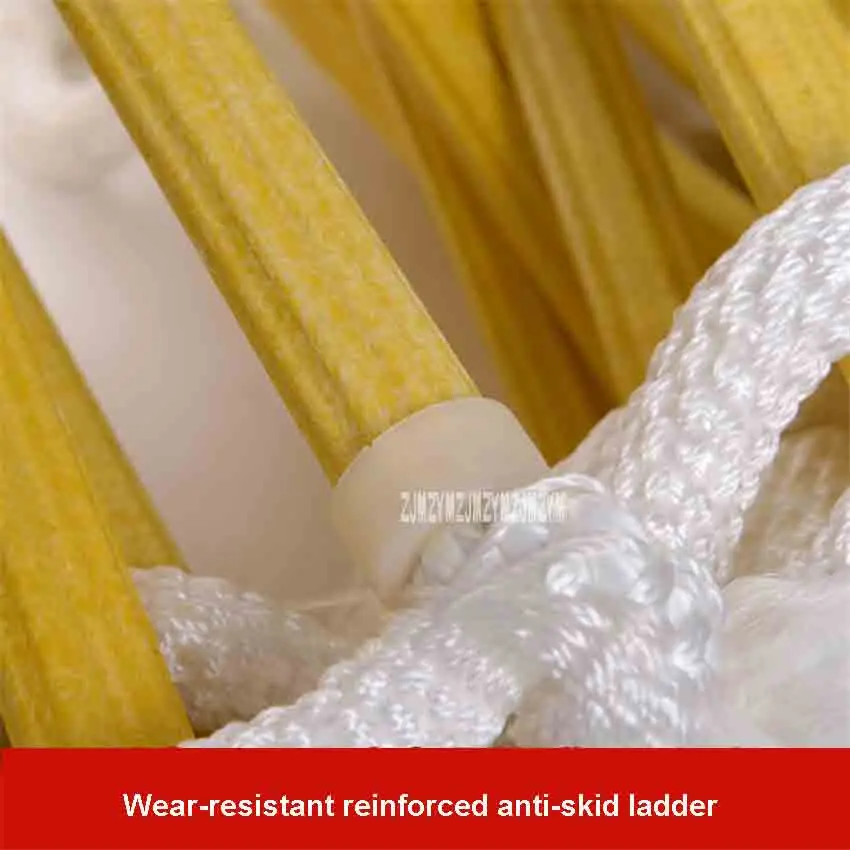 Corda de resgate, escada de chão 4-5 °, escape, emergência, segurança, resposta, fogo, resgate, escalada, antiderrapante, escada macia