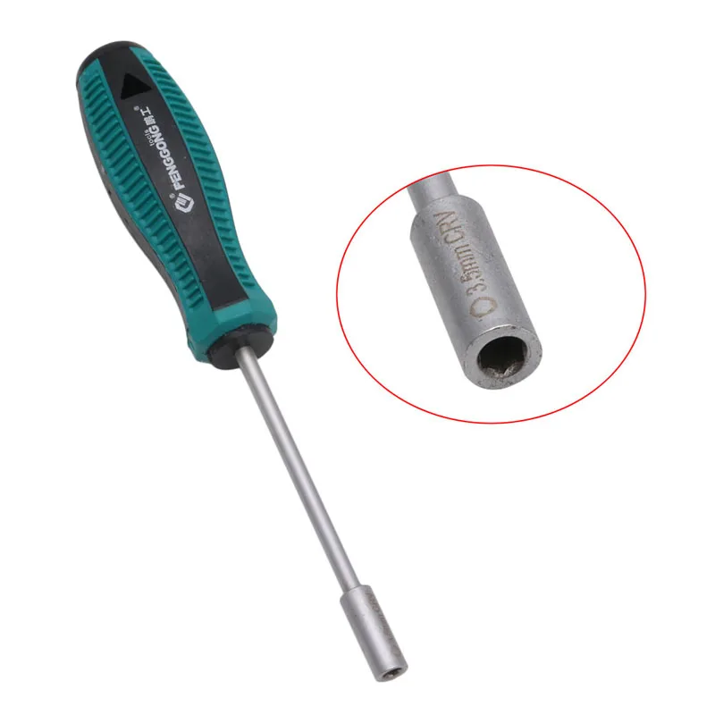 Metalen Socket Driver Wrench Schroevendraaier Zeskantmoer Key Nutdriver Hand Tool 3Mm 4XFD