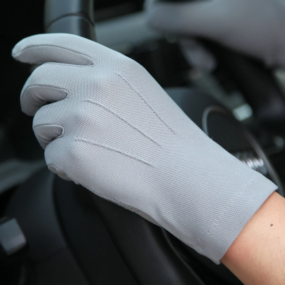 Men'S Thin Section Refers To The Thin Full Finger Gloves Summer Sun Gloves Breathable Non-Slip Driving Gloves  SZ010W1-5